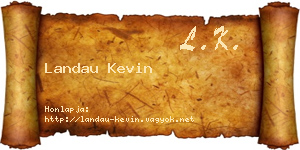 Landau Kevin névjegykártya